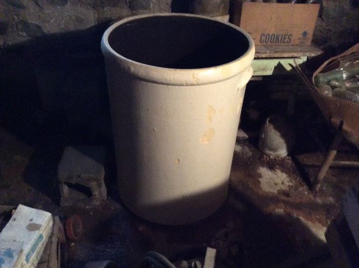 RARE  huge 40 gallon crock in wonderful condition