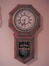 Antique Eclipse Regulator Wall Clock