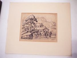 Birger Sanzen Grand Canyon print - hand signed - Canyon Houses