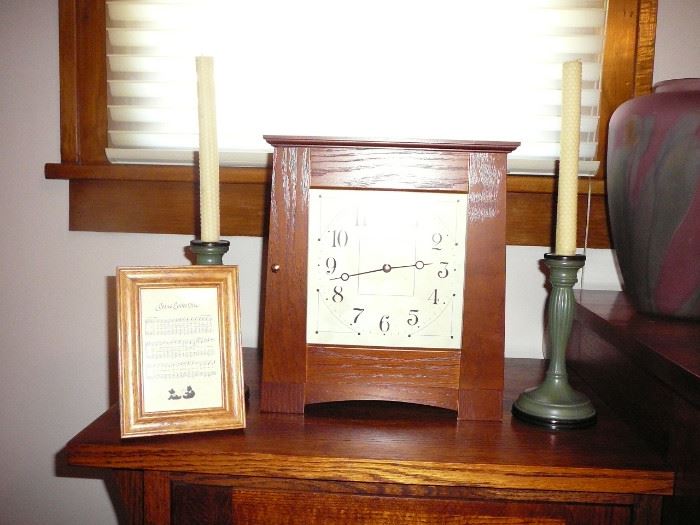 mission style clock with a secret