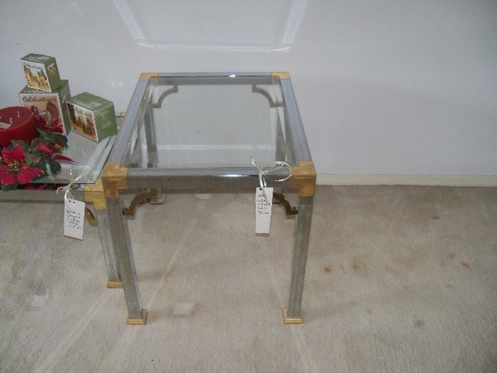 chrome and glass table