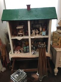Antique Doll House, Furniture, Drying Rack