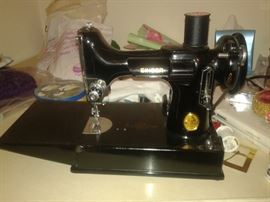 Antique portable Singer sewing machine