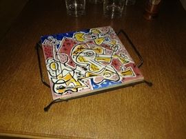 Maurice Duchin Hand Painted Tile 1954