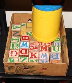1960s children's alphabet blocks