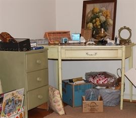 MSM Thomasville Allegro faux bamboo corner desk