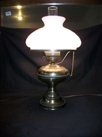 Antique Brass Lamp, electrified
