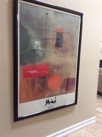 Large framed Miro print