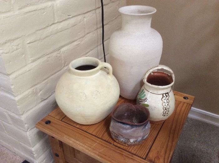 Various pieces of pottery-Italian, Mexican and studio