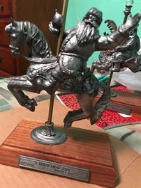 One of several Michael Ricker “Christmas Ride” pewters. 