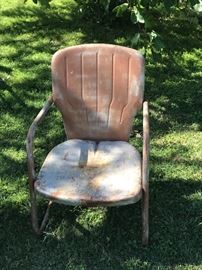 4 old lawn chairs