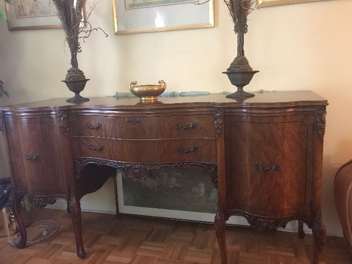 1930s French Burlwood Buffet in mint condition
