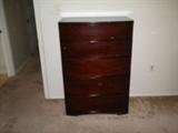 Chest of drawers circa 50's retro styling part of 4 piece bedroom set with mirror