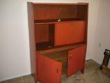Desk unit- yugoslavian made circa 60's, pull down writing surface with keys