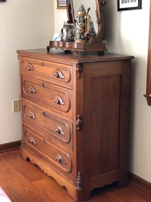 Antique walnut dresser 