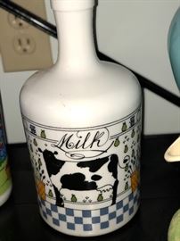 Milk glass bottle 