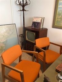 Orange Mid Century Chairs