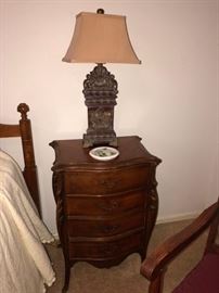 Antique Night Stand & Lamps