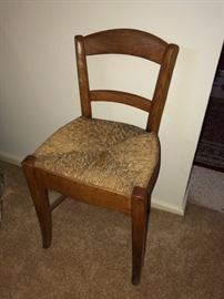 Antique french chair with Rush Seat.
