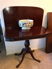 Antique Twist Top Game Table 