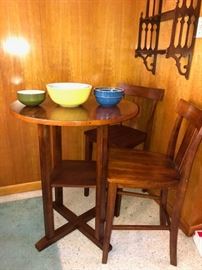 Tall Bistro Table with 2 Bar Chairs