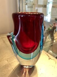 Signed Sommerso Murano Art Glass