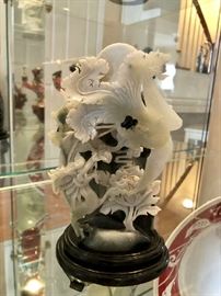 Oriental White Jade Carved Figure