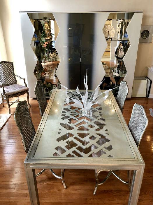 Classic Phyllis Morris Glam Silver Leaf Designs, Modern, Unique, Evocative Furnishings of All Kinds