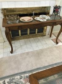 Glass Top Sofa Table