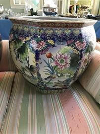 Outstanding Almost 2.5 feet High and across Old Chinese Fish Bowls