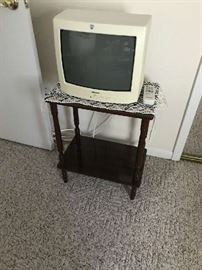 tube tv - small wood table