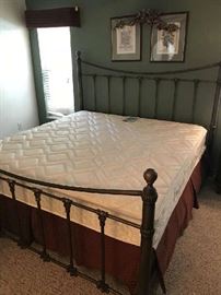 King Size bed complete metal frame