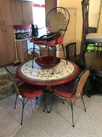 round table with four chairs
