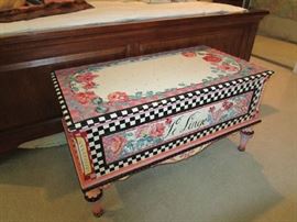 Artist painted blanket chest.