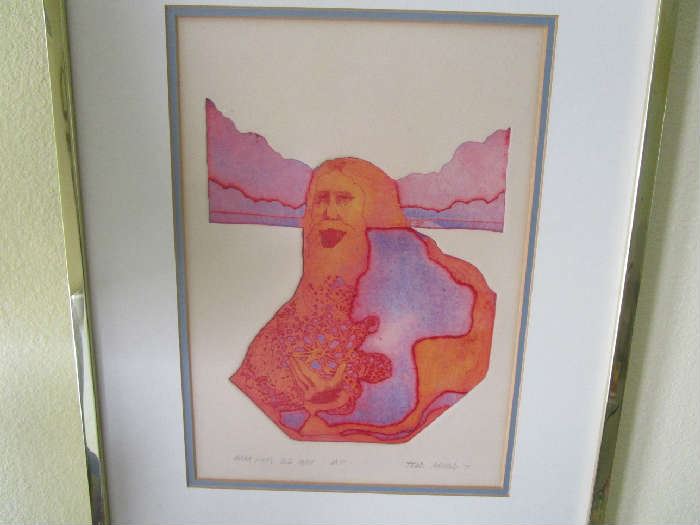 Tedd Arnold signed print.