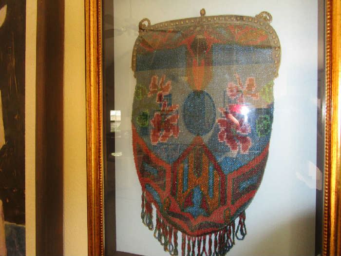 Antique framed beaded purse.