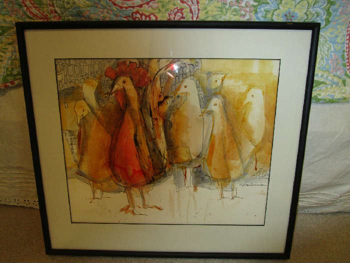 Cynthia December signed painting.