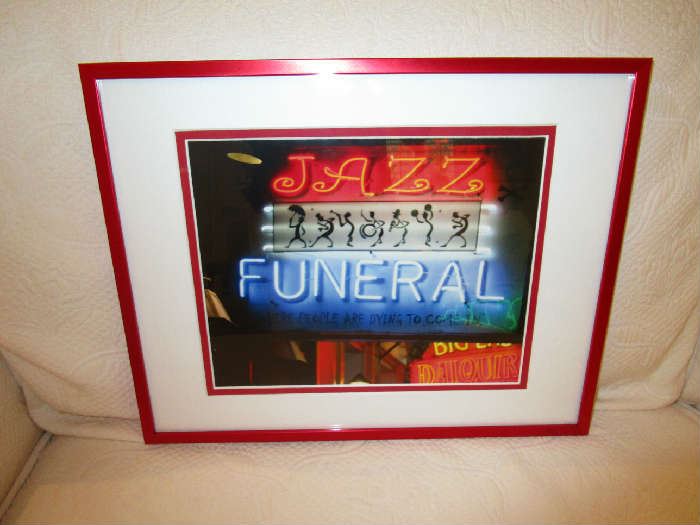 "Jazz Funeral in New Orleans" framed photograph by Clara Cook.