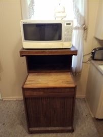microwave with turntable and stand