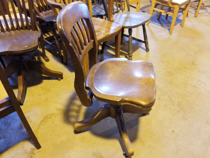 1950s roller desk chair 