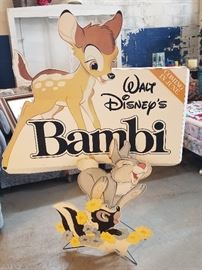 1980s Disney Bambi store display 