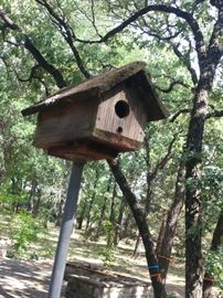 wooden birdhouse