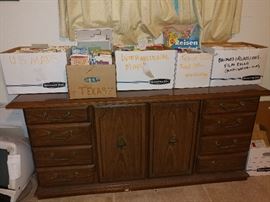 vintage buffet, us maps, texas maps, international maps, world wide travel books, plans and layouts bridges and roads texas