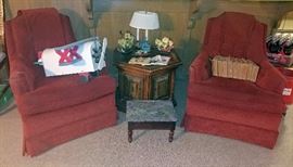 vintage swivel rocker chairs end table nina pinta santa maria foot stool airplane mailbos