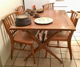 Kitchen Table plus leaves (not shown) and Four Side Chairs