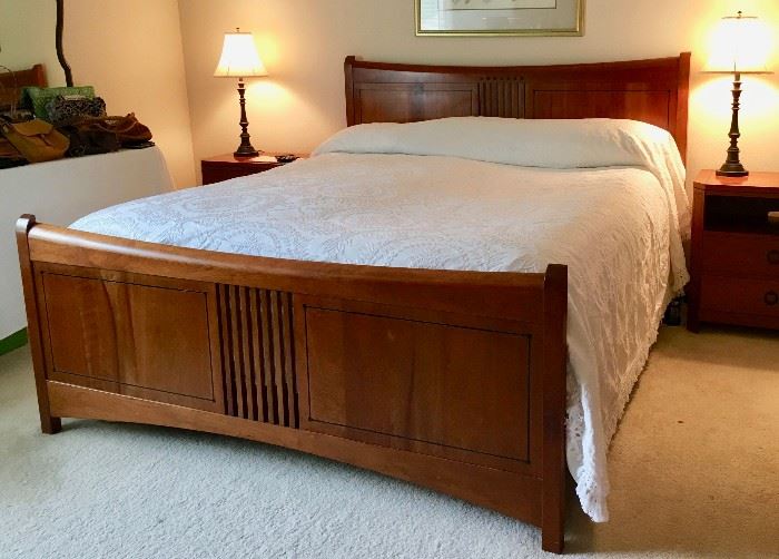 Stickley California King and Two Nightstands