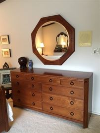 Stickley 21st Century Mirror and Triple Dresser