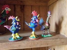 colorful roosters