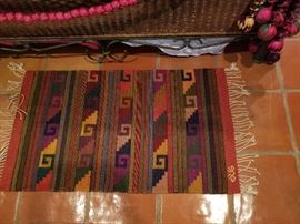 small wool rug, very well made and colorful