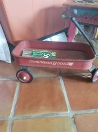 Cute small size American Beauty red wagon